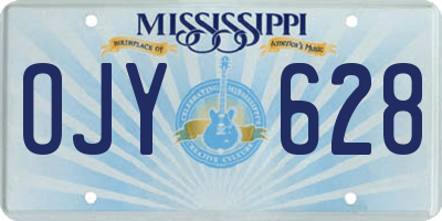 MS license plate OJY628