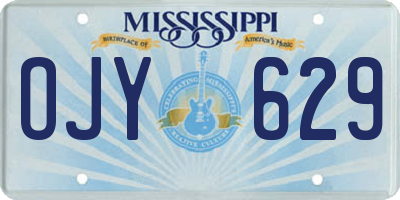 MS license plate OJY629