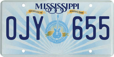 MS license plate OJY655