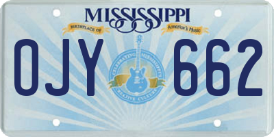 MS license plate OJY662