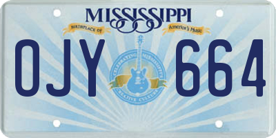 MS license plate OJY664