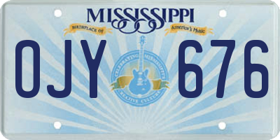 MS license plate OJY676