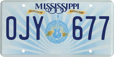 MS license plate OJY677