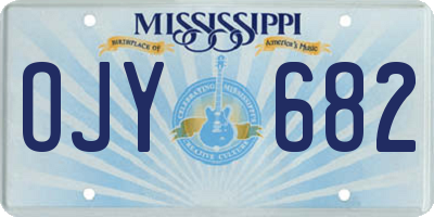 MS license plate OJY682