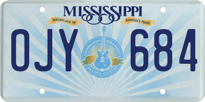 MS license plate OJY684