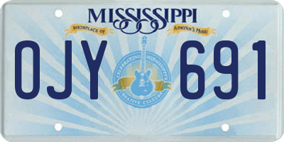 MS license plate OJY691