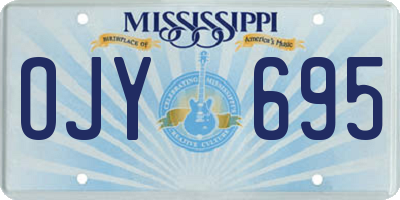 MS license plate OJY695