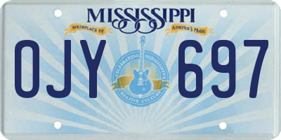 MS license plate OJY697