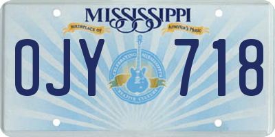MS license plate OJY718