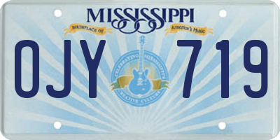 MS license plate OJY719