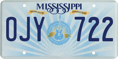 MS license plate OJY722
