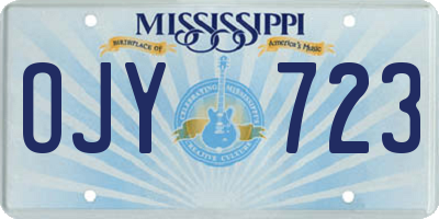 MS license plate OJY723
