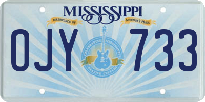 MS license plate OJY733