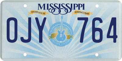 MS license plate OJY764