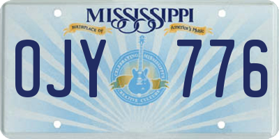MS license plate OJY776