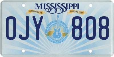 MS license plate OJY808