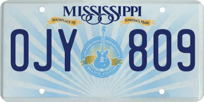 MS license plate OJY809