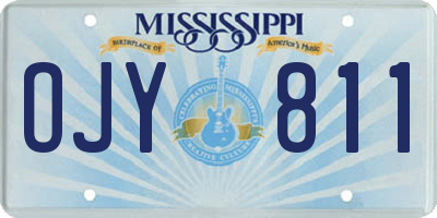 MS license plate OJY811
