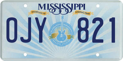 MS license plate OJY821