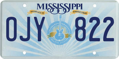 MS license plate OJY822