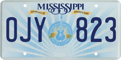 MS license plate OJY823