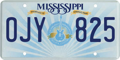 MS license plate OJY825