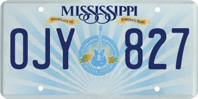 MS license plate OJY827