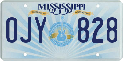 MS license plate OJY828