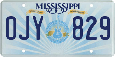 MS license plate OJY829