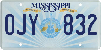 MS license plate OJY832