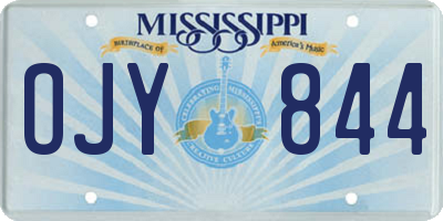 MS license plate OJY844