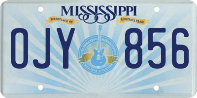 MS license plate OJY856