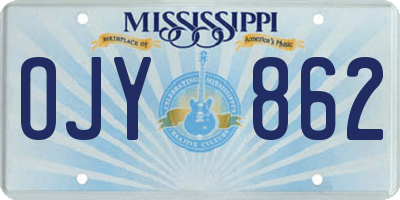 MS license plate OJY862