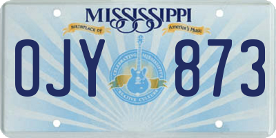 MS license plate OJY873