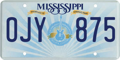MS license plate OJY875