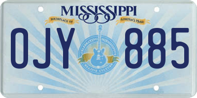 MS license plate OJY885