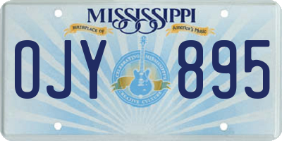 MS license plate OJY895