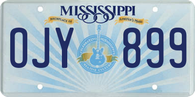 MS license plate OJY899
