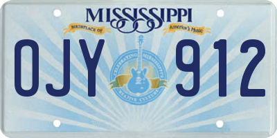 MS license plate OJY912