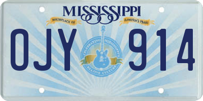 MS license plate OJY914