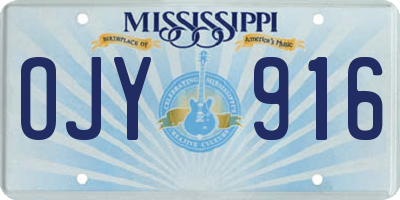 MS license plate OJY916