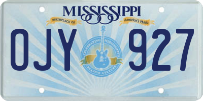 MS license plate OJY927