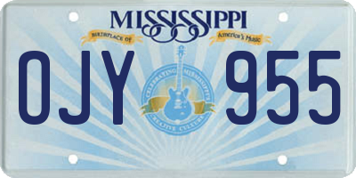 MS license plate OJY955
