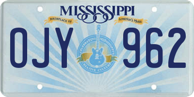 MS license plate OJY962