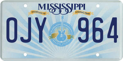 MS license plate OJY964