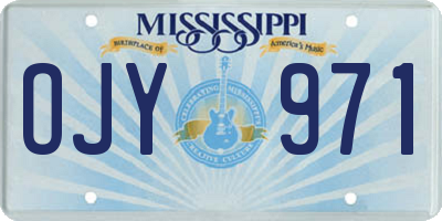 MS license plate OJY971