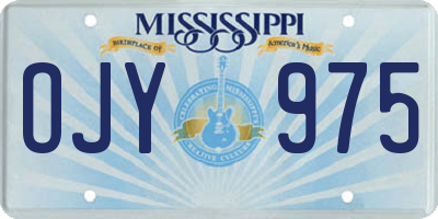 MS license plate OJY975