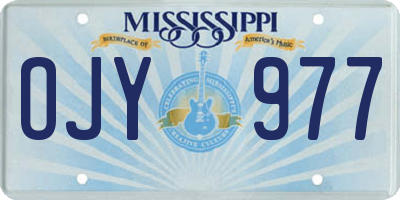 MS license plate OJY977