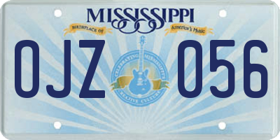 MS license plate OJZ056