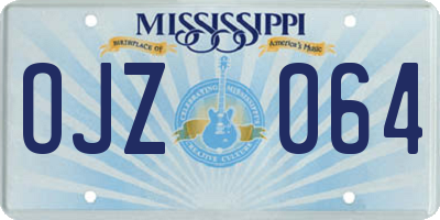 MS license plate OJZ064